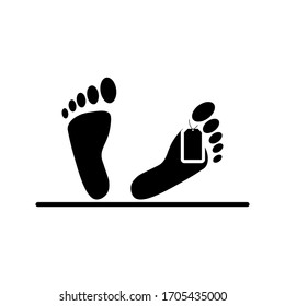 Toe Tag Icon On White Background Stock Vector (Royalty Free) 1705435000