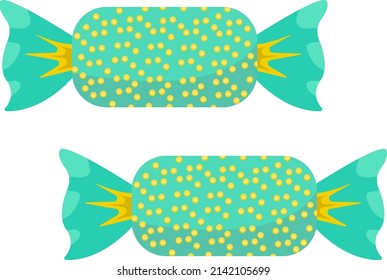 Toffe candy, illustration, vector on a white background.