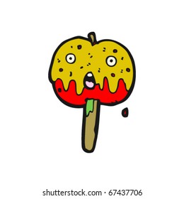 caricatura de manzana toffee