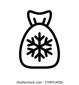 toffee bag vector thin line icon 