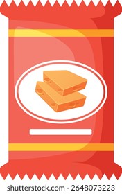 Toffee candy mini pack vector illustration
