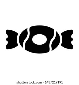 toffee glyph flat vector icon