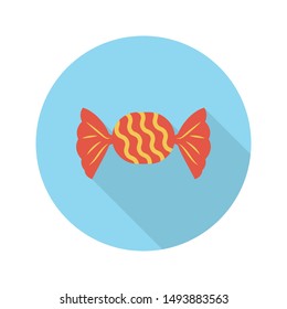 toffee glyph flat vector icon