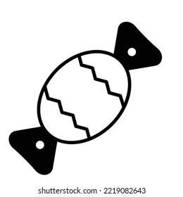 Toffee Half Glyph Vector Icon which can easily modified

