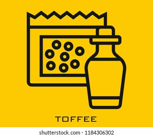 Toffee icon signs