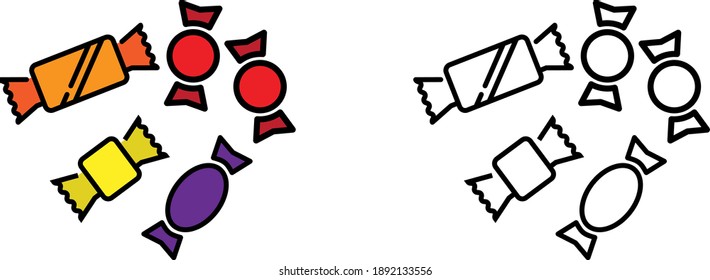 Toffee icon ,  vector illustration