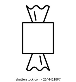 Toffee line art icon on the white background