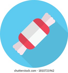 toffee vector flat color icon 