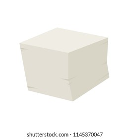 Tofu cartoon vector. free space for text. symbol.