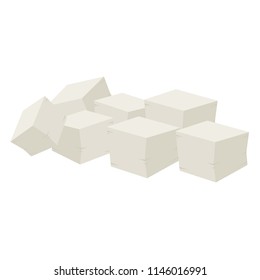 tofu cartoon vector. free space for text. wallpaper. background.