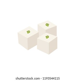 tofu cartoon vector. free space for text. wallpaper.