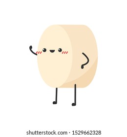 Tofu character design. Tofu vector. free space for text. wallpaper. background.