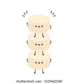 Tofu character design. Tofu vector. free space for text. wallpaper. background.
