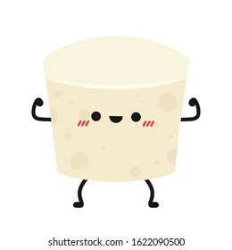 Tofu character vector. white tofu vector. wallpaper.