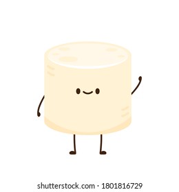 Tofu character vector. white tofu vector. wallpaper.