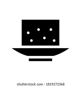 Tofu Käse-Glyphe Symbol Vektorgrafik. Tofu-Käsezeichen. isoliertes Kontursymbol