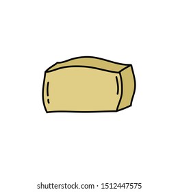 tofu doodle icon, vector illustration