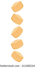 Tofu drop cartoon vector. free space for text. wallpaper. background. ingredient vector.