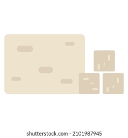 tofu flat clipart vector illustration
