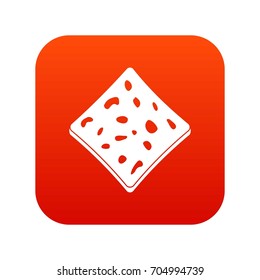 Tofu fresh block icon digital red for any design isolated on white vector illustration