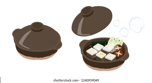 tofu hot pot illustration
“tofu” is japanease traditional ,food soybean curd.
