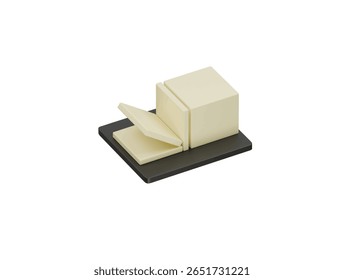  tofu icon 3d illustration render
