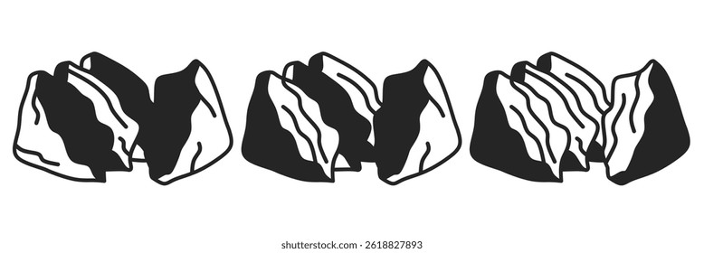 Tofu icon on white background. Vector logo tofu illustration.