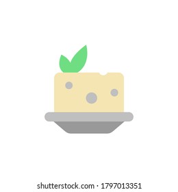 Icono de tofu. Elementos simples de los vectores de color de los íconos de comida vegetariana para ui y ux, sitio web o aplicación móvil
