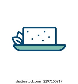 Tofu-Symbol, Vektordesign-Vorlage auf weißem Hintergrund