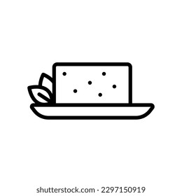 plantilla de diseño de vectores de iconos tofu en fondo blanco