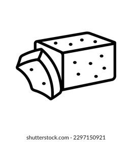 plantilla de diseño de vectores de iconos tofu en fondo blanco