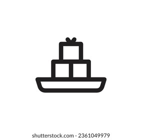 Tofu icon vector. Linear style sign for mobile concept and web design. Tofu symbol illustration. Pixel vector graphics - Vector.