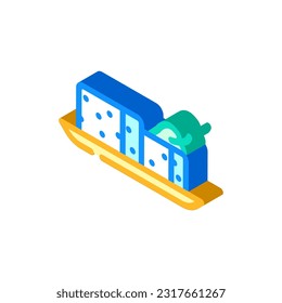 tofu japanese food isometric icon vector. tofu japanese food sign. isolated symbol illustration