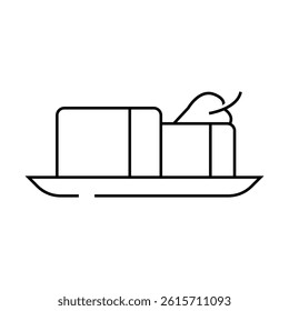tofu japanese food line icon vector. tofu japanese food sign. isolated contour symbol black illustration