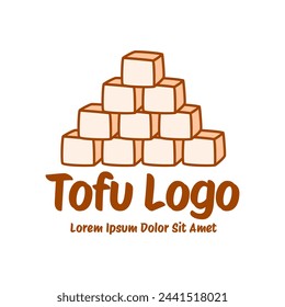 Tofu logo vector design template in white background