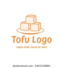 Tofu logo vector design template in white background