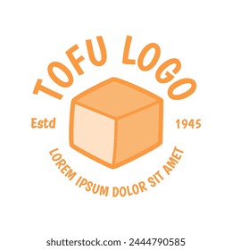 Tofu logo vector design template in white background