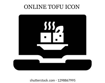 Tofu search icon. Editable Tofu search icon for web or mobile.