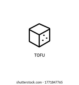 Icono de línea simple tofu