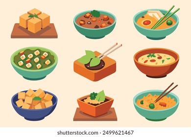 Tofu Stir Fry Color Art Illustration Artistic Modern Bold Colorful Vision