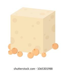 Tofu vector. free space for text. wallpaper. background. ingredient vector.