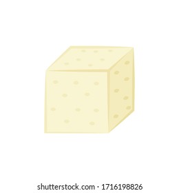 Tofu vector. free space for text. Tofu 
 on white background. background. 