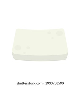 Vector de tofu. espacio libre para texto. fondo de pantalla. Tofu de fondo blanco.