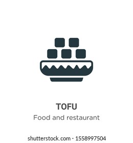 Tofu vector icon on white background. Flat vector tofu icon symbol sign from modern food and restaurant collection for mobile concept and web apps design.