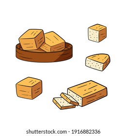 tofu vector isolated on white background