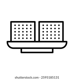 Tofu Vector Line Icon Design