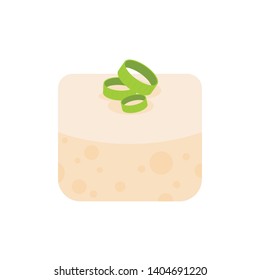 Tofu vector. wallpaper. free space for text. poster. copy space. tofu on white background.