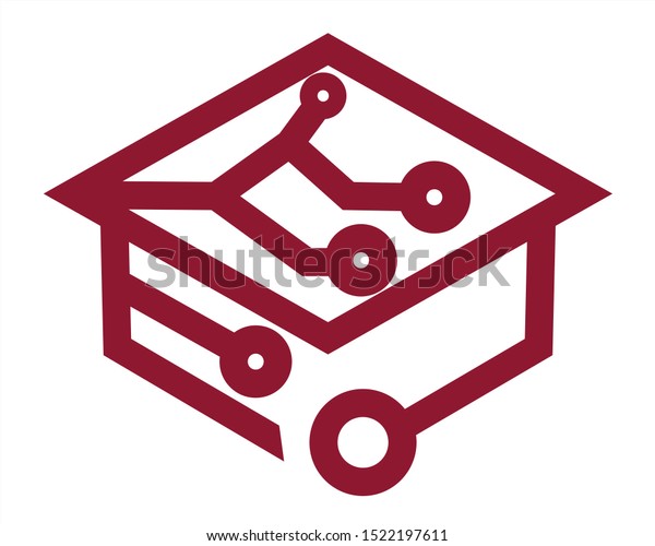 Toga Academy Logo Symbol Graduation Education Stock Vector