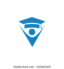 toga cap logo template vector ilustration