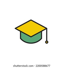 Toga or Graduation Hat Icon Vector